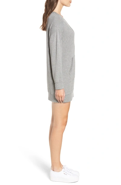 Shop Splendid Sweatshirt Dress In Heather Grey