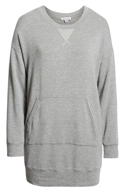 Shop Splendid Sweatshirt Dress In Heather Grey