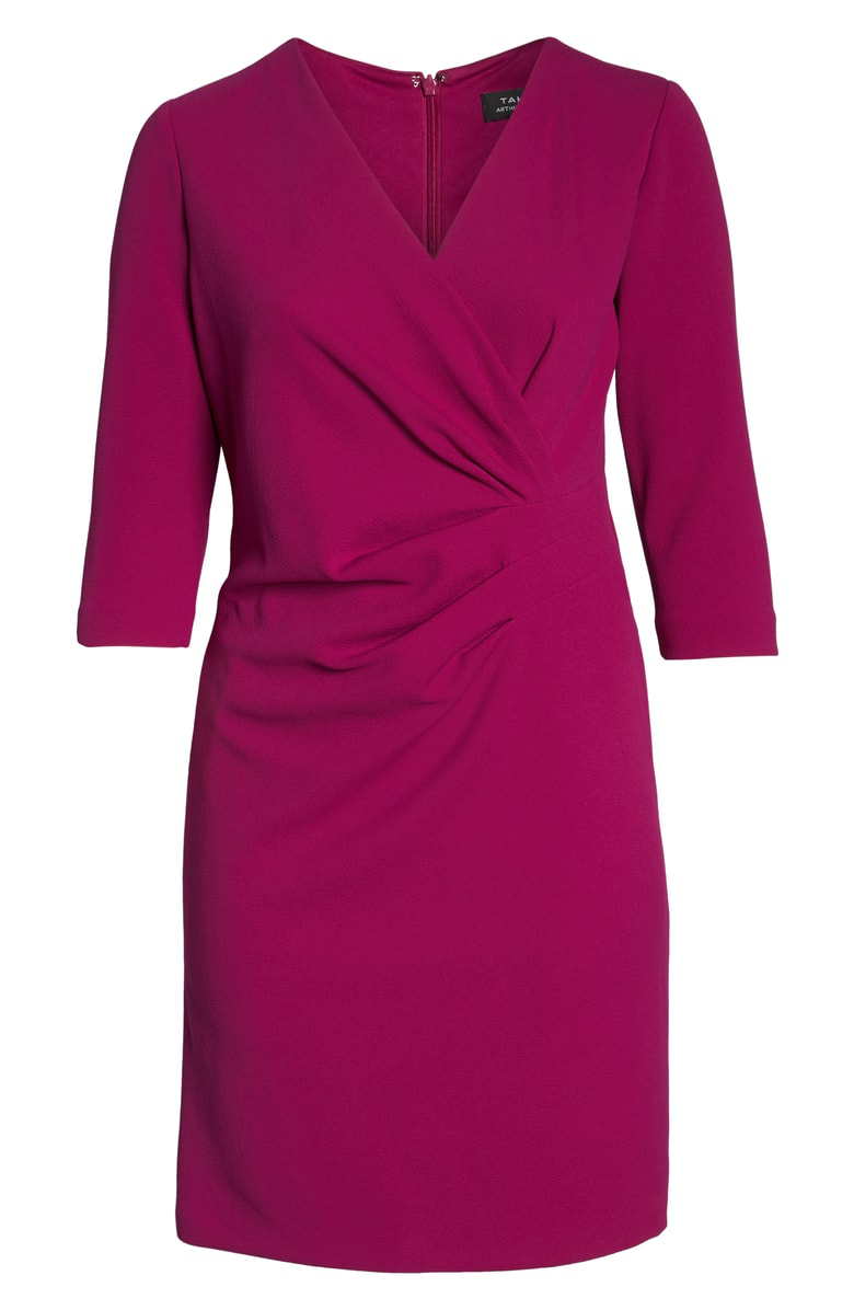 tahari crepe sheath dress