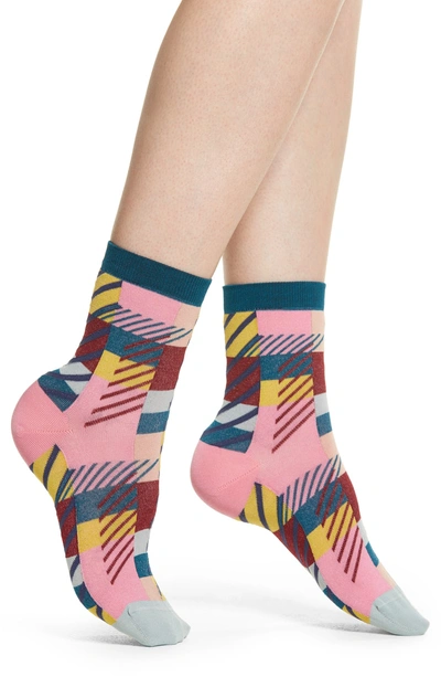 Shop Hysteria By Happy Socks Daria Ankle Socks In Bright Combo