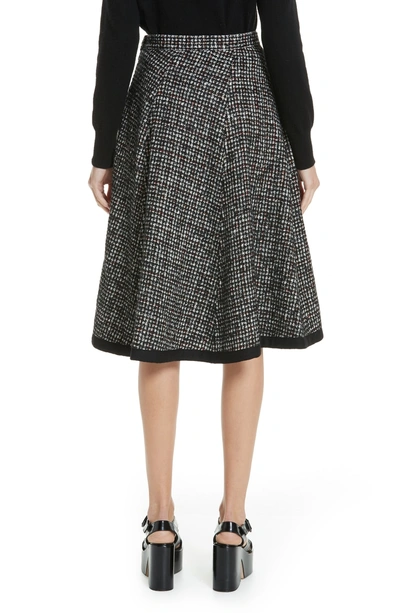 Shop Tricot Comme Des Garcons Tweed A-line Skirt In Black