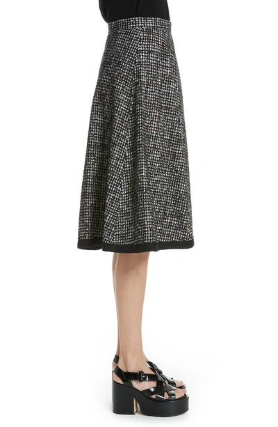 Shop Tricot Comme Des Garcons Tweed A-line Skirt In Black
