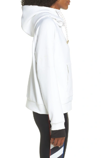 Shop P.e Nation The Defender Ace Hoodie In White