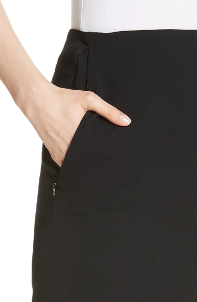 Shop Akris Double Face Wool Pencil Skirt In Black