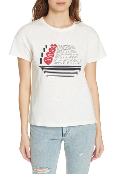 Shop Rag & Bone Daytona Vintage Tee In Chalk