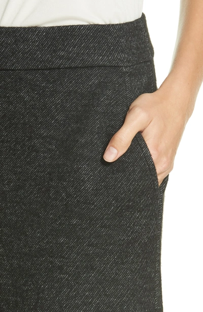 Shop Eileen Fisher Twill Knit Crop Trousers In Charcoal