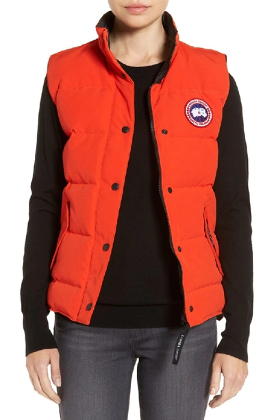 Shop Canada Goose Freestyle Down Vest In Monarch Orange