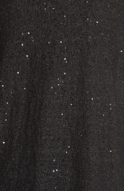 Shop Emporio Armani Sequin Knit Cardigan In Black