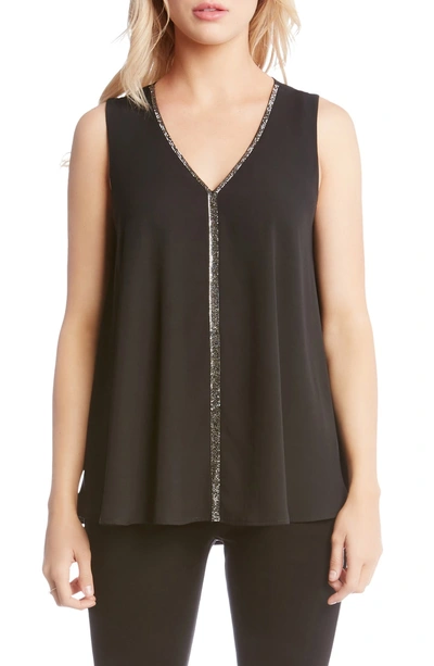 Shop Karen Kane Sparkle Swing Top In Black