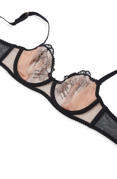 Shop Dita Von Teese Bijoux Lace Underwire Bra In Black/ Blush