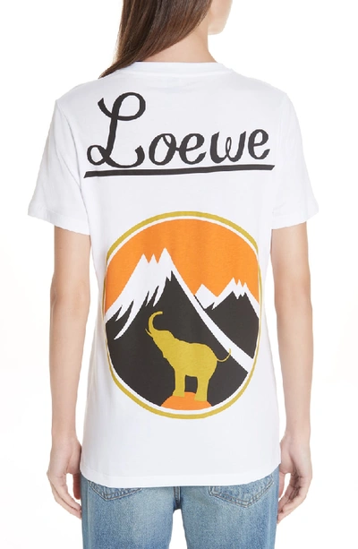 Shop Loewe Elephant Mountain Graphic Tee In White