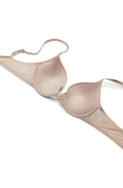 On Gossamer Bump It Up Underwire Push-up Bra In Champagne