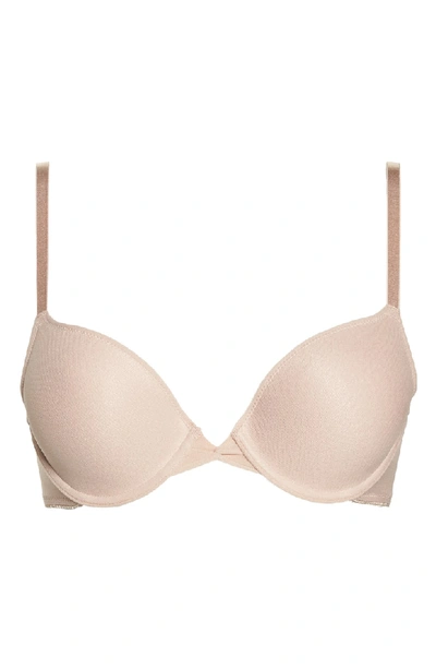 On Gossamer Bump It Up Underwire Push-up Bra In Champagne