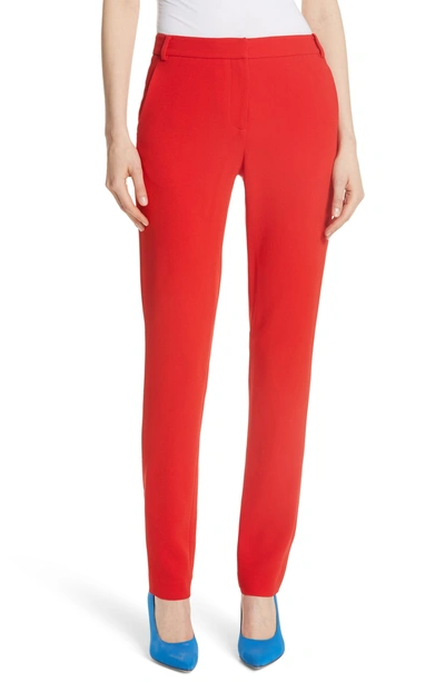 Shop Tibi Beatle Slim Leg Pants In Red