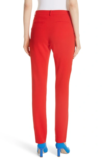 Shop Tibi Beatle Slim Leg Pants In Red