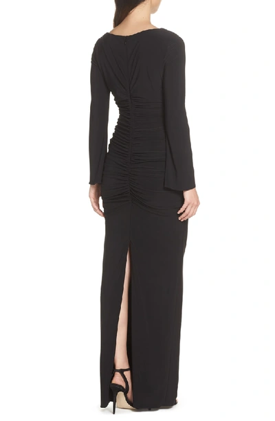 Shop Adrianna Papell Jersey Gown In Black