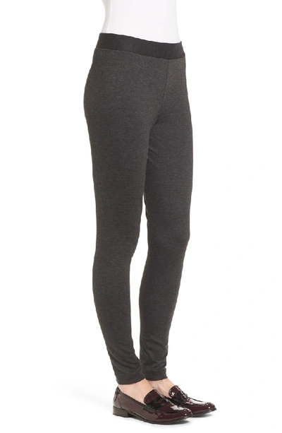 Shop Vince Camuto Seamed Back Leggings In Dark Heather Grey