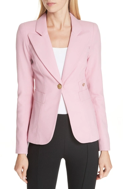 Shop Smythe Classic Duchess Blazer In Rethink Pink
