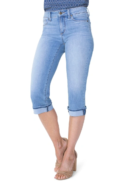 Shop Nydj Marilyn High Waist Cuffed Stretch Crop Jeans In Pampelonne