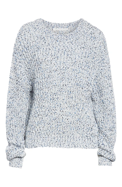 Shop Veronica Beard Ryce Cotton Sweater In Blue Mulit