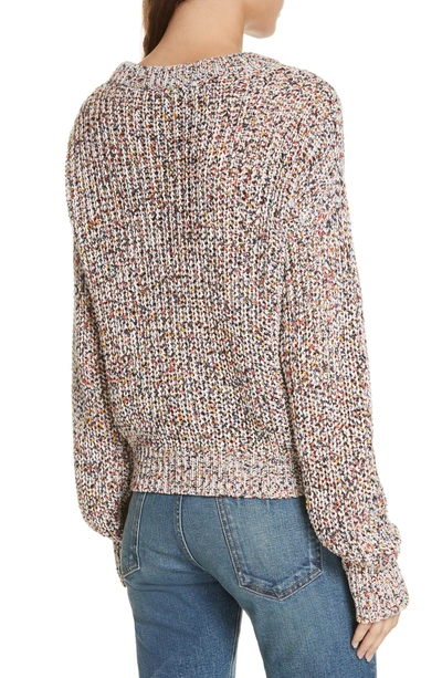 Shop Veronica Beard Ryce Cotton Sweater In Rainbow Multi