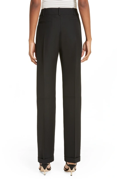 Shop Jacquemus Cuffed Pants In Black