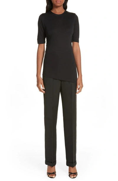 Shop Jacquemus Cuffed Pants In Black