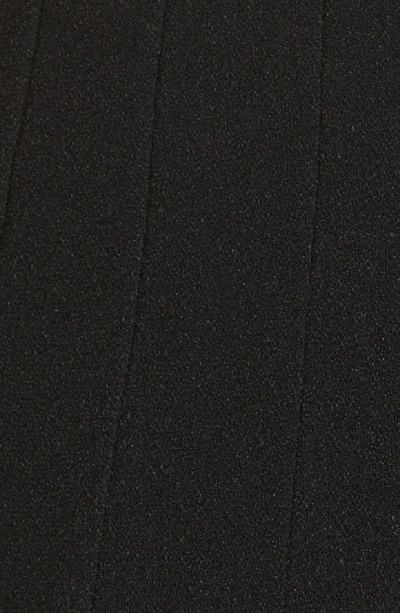 Shop Brandon Maxwell Pleated Pebble Crepe Halter Dress In Black