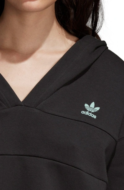 Shop Adidas Originals Adidas Crop Hoodie In Black