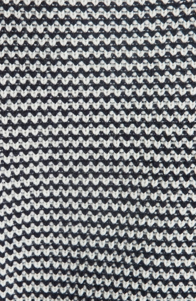 Shop Daughter Roshin Textured Roll Neck Wool Sweater In Navy/ Ecru