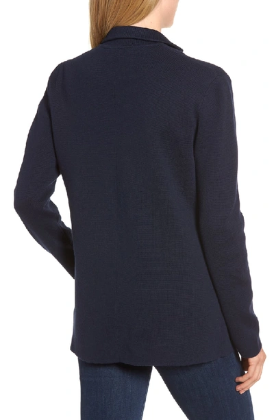 Shop Jcrew Merino Sweater Blazer In Navy