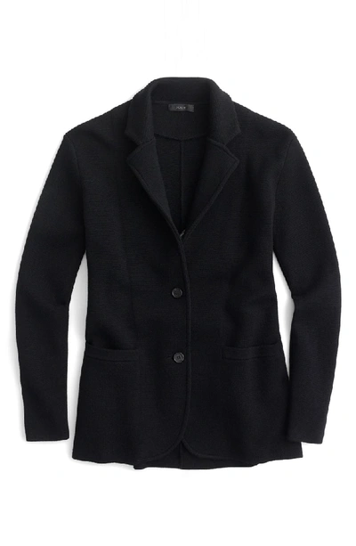 Shop Jcrew Merino Sweater Blazer In Black