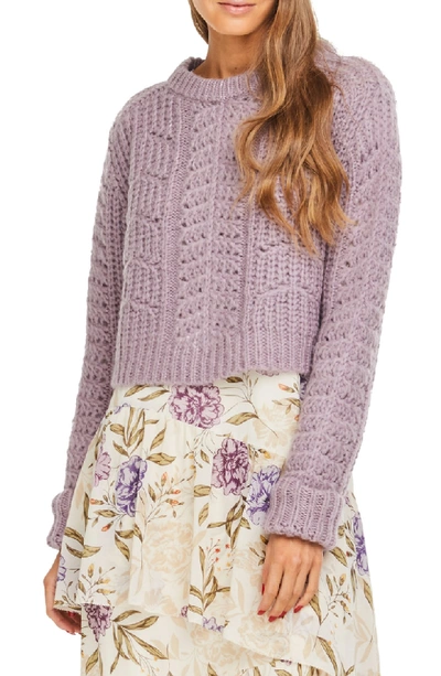 Shop Astr Georgia Sweater In Lilac