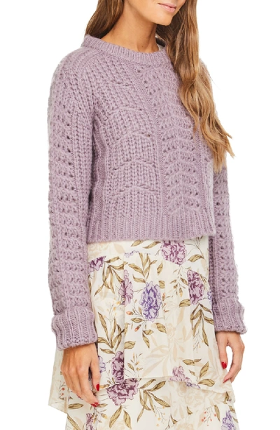 Shop Astr Georgia Sweater In Lilac