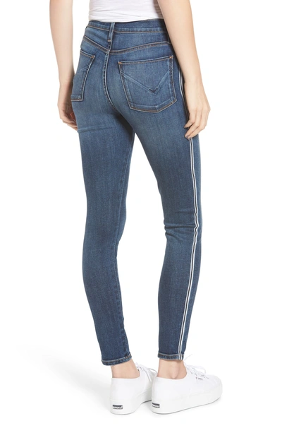 Shop Hudson Barbara Stripe High Waist Ankle Skinny Jeans In Hypnotic