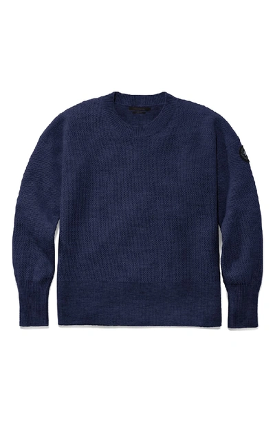 Shop Canada Goose Aleza Merino Wool Sweater In Navy
