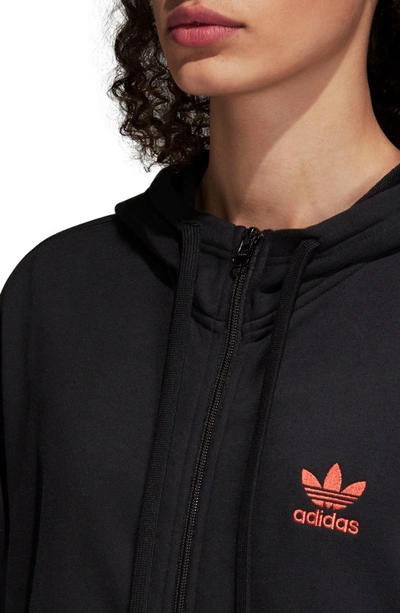 Shop Adidas Originals Adibreak Zip Hoodie In Black