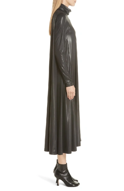 Shop Mm6 Maison Margiela Coated Turtleneck Dress In Black