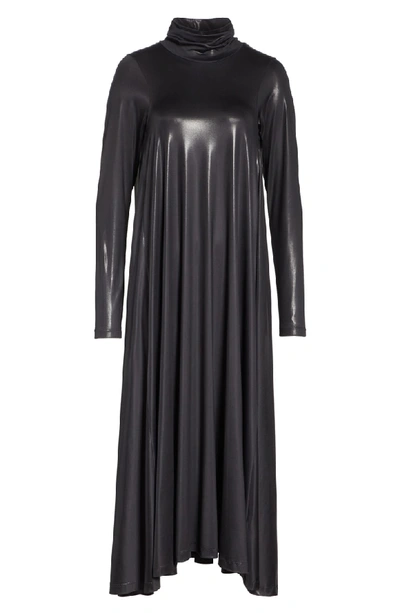 Shop Mm6 Maison Margiela Coated Turtleneck Dress In Black