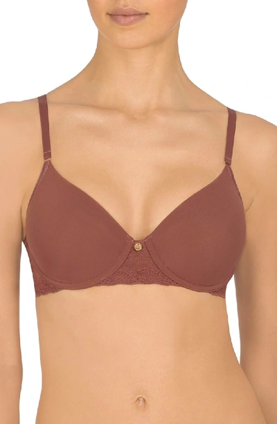 Shop Natori Bliss Perfection Underwire Contour Bra In Red Clay