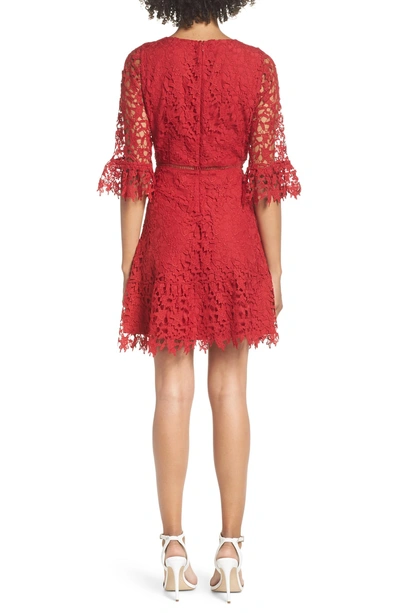 Shop Bb Dakota In The Moment Lace Dress In Scarlet Red