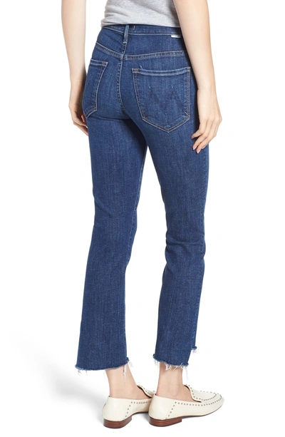 Shop Mother Crop Step Fray Jeans In Crushing It