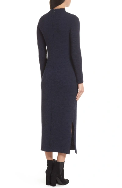 Shop French Connection Petra Jersey Midi Dress In Black/ Duchess Blue