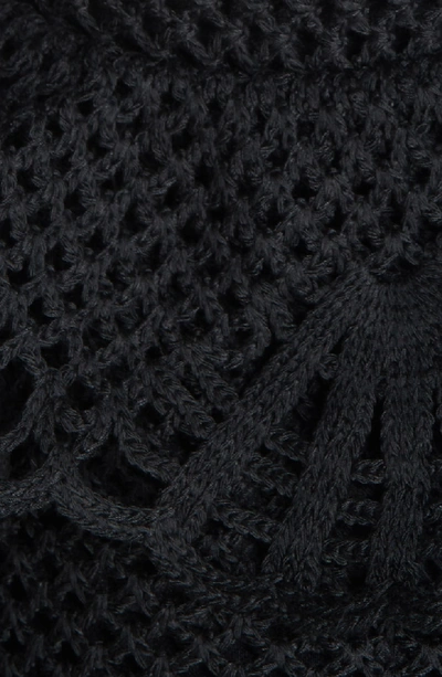 Shop Self-portrait Crochet Top In Black