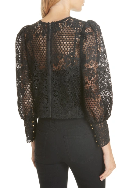 Shop Joie Rodia Lace Blouse In Caviar