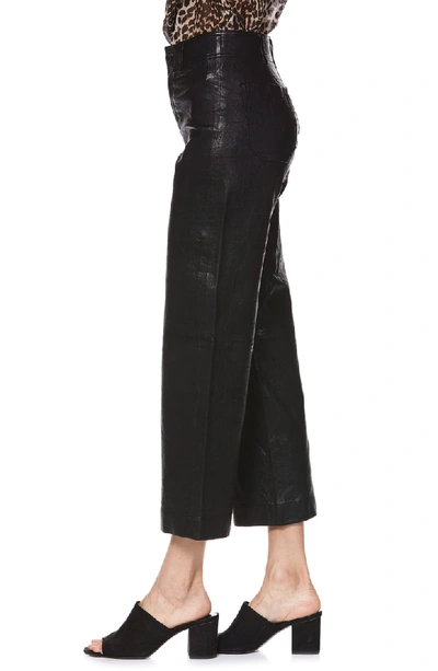 Shop Paige Nellie Leather Culottes In Black