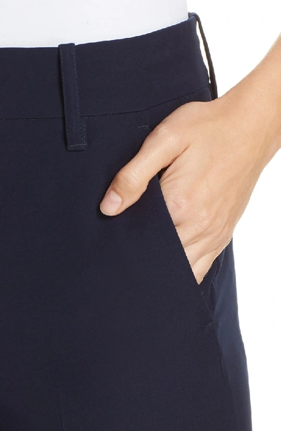 Shop Vince Cuffed Ankle Trousers In Navy