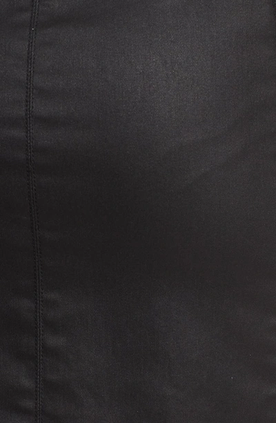 Shop Rebecca Minkoff Emery Stretch Cotton Blend Mini Skirt In Black