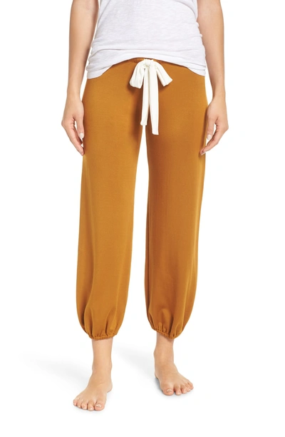 Shop Eberjey Winter Heather Crop Pants In Burnt Orange