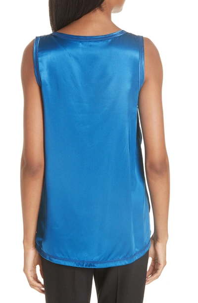 Shop Helmut Lang Coverstitch Top In Lagoon